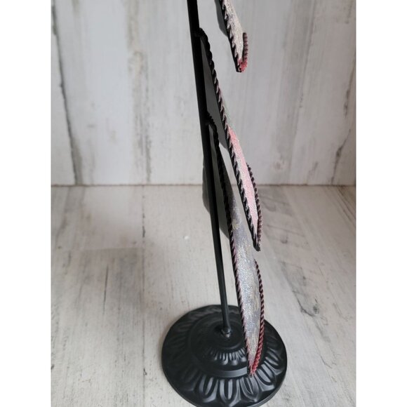 Vintage metal xmas tree pine red cardinal decor figure - Picture 6 of 9